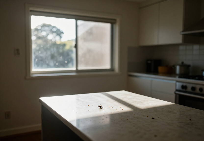 Cockroach infestation in a kitchen wall cavity in Hornsby Heights